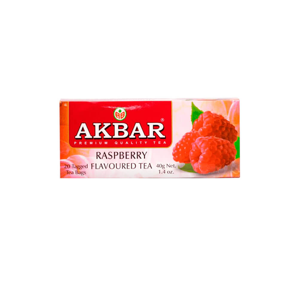TÉ NEGRO AKBAR SABOR FRAMBUESA - 20 UNIDADES
