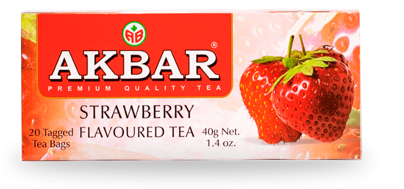 TÉ NEGRO AKBAR SABOR FRUTILLA - 20 BOLSITAS
