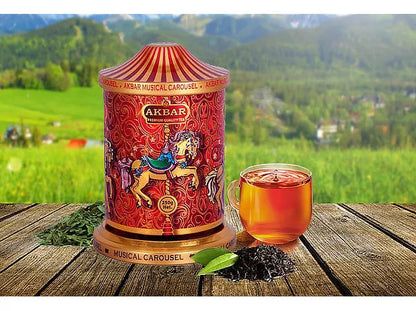 CARRUSEL MUSICAL TÉ NEGRO Y VERDE EN HOJA 250g