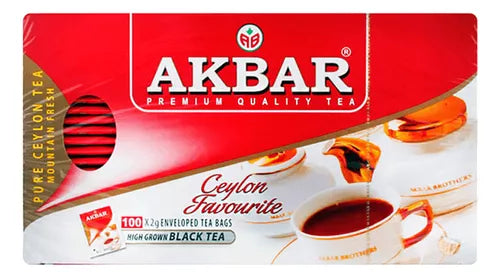 TÉ AKBAR PURE CEYLON PREMIUM 100 BOLSITAS