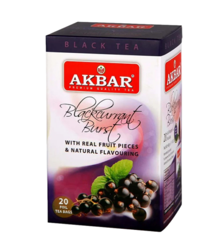 TÉ AKBAR SABOR GROSELLA NEGRA 20 BOLSITAS