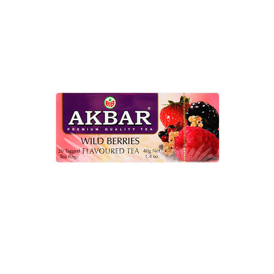 TÉ NEGRO AKBAR SABOR BAYAS SILVESTRES - 20 BOLSITAS