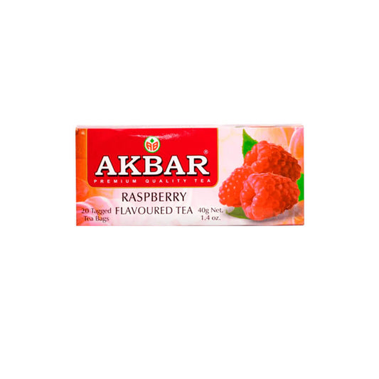 TÉ NEGRO AKBAR SABOR FRAMBUESA - 20 UNIDADES