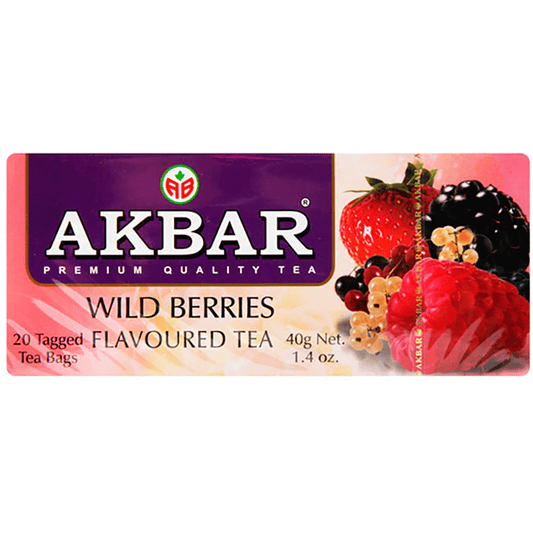 TÉ NEGRO AKBAR SABOR BAYAS SILVESTRES - 20 BOLSITAS