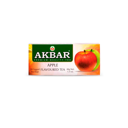 TÉ NEGRO AKBAR SABOR MANZANA - 20 BOLSITAS