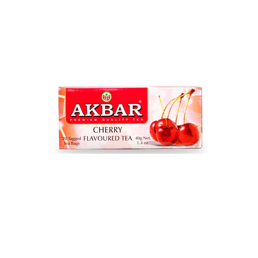 TE NEGRO AKBAR SABOR CEREZAS - 20 BOLSITAS