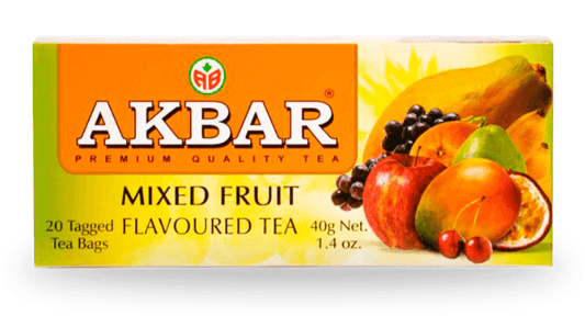 TÉ NEGRO AKBAR SABOR FRUTAS TROPICALES - 20 UNIDADES