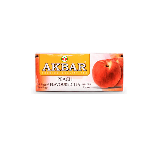 TÉ NEGRO AKBAR SABOR DURAZNO 20 BOLSITAS