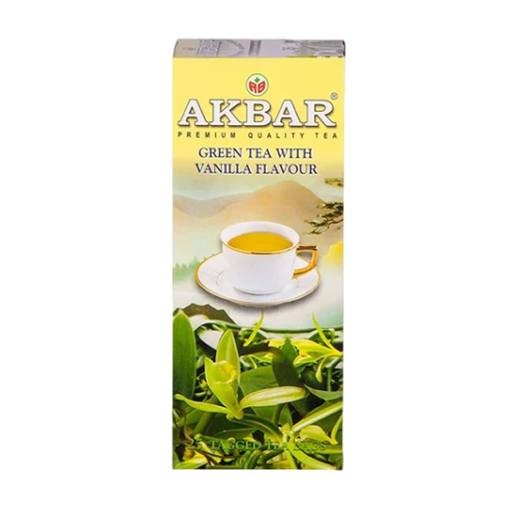 TÉ VERDE CON VAINILLA - 25 BOLSITAS - 13x8x7